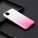 For HUAWEI Mate 30/Nova 5I pro/Mate 30 Pro/PSmart /Y5P/Y6P 2020 Phone Case Gradient Color Glitter Powder Phone Cover with Airbag Bracket Pink