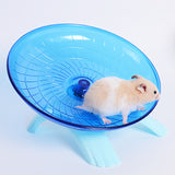 Flying Saucer Exercise Wheel for Small Pets, 18 cm/7.09 inch Hamsters Running Disc, Comfort Pet Toys Blue_18*18*11cm