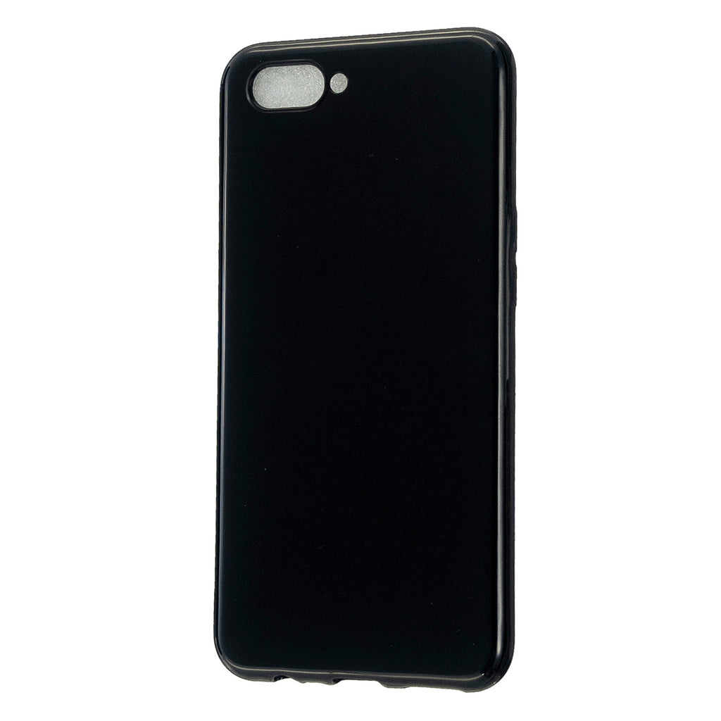 For OPPO A5/A3S/A9 2020 Cellphone Cover Soft Touch Anti-scratch Shockproof TPU Mobile Phone Case Bright black