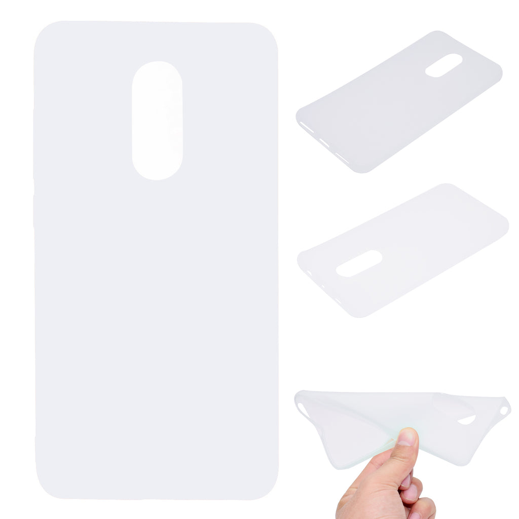 for XIAOMI Redmi NOTE 4X/NOTE 4 Lovely Candy Color Matte TPU Anti-scratch Non-slip Protective Cover Back Case white