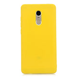 for XIAOMI Redmi NOTE 4X/NOTE 4 Lovely Candy Color Matte TPU Anti-scratch Non-slip Protective Cover Back Case yellow