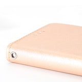 Ultra Slim PU Full Protective Cover Non-slip Shockproof Cell Phone Case with Card Slot for iPhone 5G/5S/5SE Golden