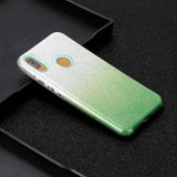 For HUAWEI Mate 30/Nova 5I pro/Mate 30 Pro/PSmart /Y5P/Y6P 2020 Phone Case Gradient Color Glitter Powder Phone Cover with Airbag Bracket green