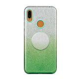 For HUAWEI Mate 30/Nova 5I pro/Mate 30 Pro/PSmart /Y5P/Y6P 2020 Phone Case Gradient Color Glitter Powder Phone Cover with Airbag Bracket green