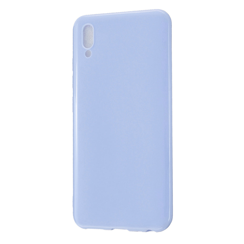 For VIVO Y93/Y95 Mobile Phone Case Glossy Finish Lightweight TPU Cellphone Cover Anti-scratch Overal Protection Shell Taro purple