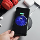 Fast Wireless Charger for Samsung Galaxy S9/S9/S8/S7/Note 9/S7 Edge USB Qi Charging Pad for iPhone XS Max XR X 8 Plus white