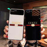 Gucci Icon Phone Case for iPhone6/6S, 6/6S PLUS, 7/8, 7/8plus, X/XS, XR, XS MAX Chic Mirror Full Protection Anti-falling black