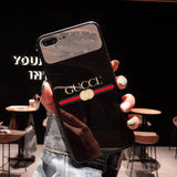 Gucci Icon Phone Case for iPhone6/6S, 6/6S PLUS, 7/8, 7/8plus, X/XS, XR, XS MAX Chic Mirror Full Protection Anti-falling black