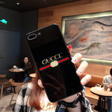 Gucci Icon Phone Case for iPhone6/6S, 6/6S PLUS, 7/8, 7/8plus, X/XS, XR, XS MAX Chic Mirror Full Protection Anti-falling black