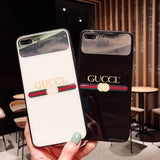 Gucci Icon Phone Case for iPhone6/6S, 6/6S PLUS, 7/8, 7/8plus, X/XS, XR, XS MAX Chic Mirror Full Protection Anti-falling black
