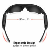 HD Mini Camera Sunglasses Glasses Eyewear Audio Video Recorder DVRs Black