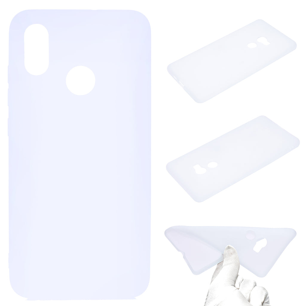 for XIAOMI Redmi S2 Lovely Candy Color Matte TPU Anti-scratch Non-slip Protective Cover Back Case white