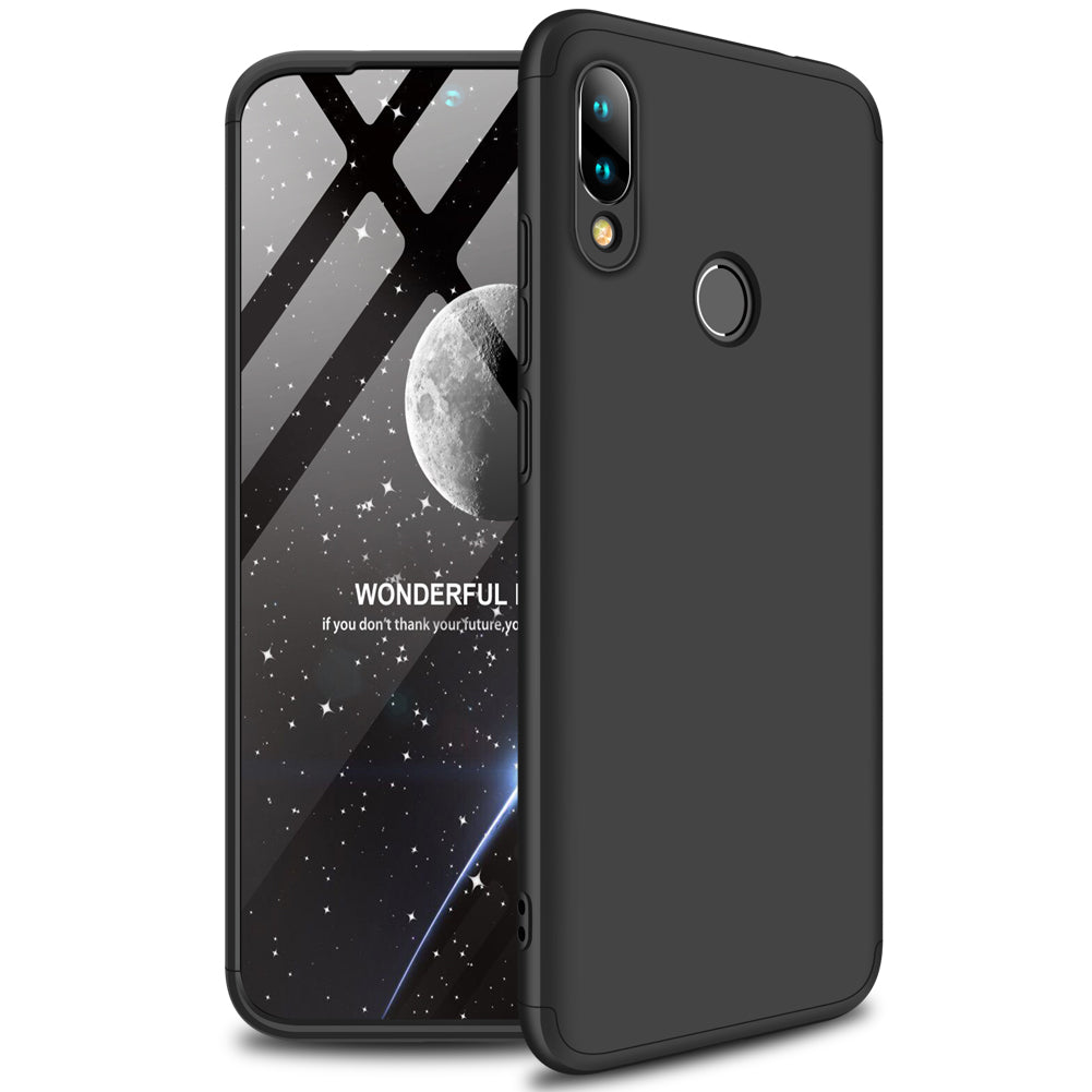 for Redmi NOTE 7 Ultra Slim PC Back Cover Non-slip Shockproof 360 Degree Full Protective Case black_Redmi NOTE 7