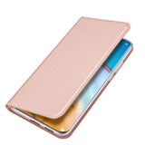 DUX DUCIS For HUAWEI P40 Leather Mobile Phone Cover Magnetic Protective Case Bracket with Cards Slot Pink