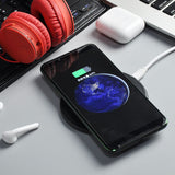 Fast Wireless Charger for Samsung Galaxy S9/S9/S8/S7/Note 9/S7 Edge USB Qi Charging Pad for iPhone XS Max XR X 8 Plus white