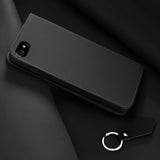 DUX DUCIS For iPhone 7/8 Luxury Genuine Leather Magnetic Flip Cover Full Protective Case with Bracket Card Slot black