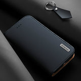 DUX DUCIS For iPhone 7/8 Luxury Genuine Leather Magnetic Flip Cover Full Protective Case with Bracket Card Slot blue