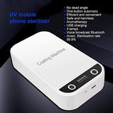 Wireless Phone Charger Ultraviolet Sterilization Box Antibacterial Mini Phone Mask Disinfection Case white