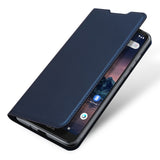 DUX DUCIS For Nokia 1.3 Leather Mobile Phone Cover Magnetic Protective Case Bracket with Cards Slot Royal blue