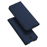 DUX DUCIS For Nokia 1.3 Leather Mobile Phone Cover Magnetic Protective Case Bracket with Cards Slot Royal blue