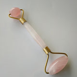 Double-end Jade Pink Roller Massager Facial Slimming Tool for Face Body Massage