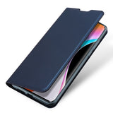 DUX DUCIS For XIAOMI 10/MI 10 Pro Fall Resistant Mobile Phone Cover Magnetic Leather Protective Case with Cards Slot Bracket Royal blue