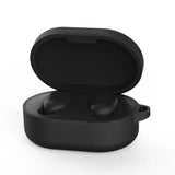 Silicone Earphone Case Cover for Xiaomi Redmi Airdots TWS Headphone Sports Bluetooth Earphone Case with Hook red