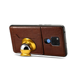 For HUAWEI MATE 20X 2 in 1 Retro PU Leather Wallet Stand Non-slip Shockproof Cell Phone Case coffee