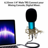 Gold Plated 3.5mm to 6.35mm Audio Cable Connecting Mobile Phone Laptop Converter Line Connectors 2M