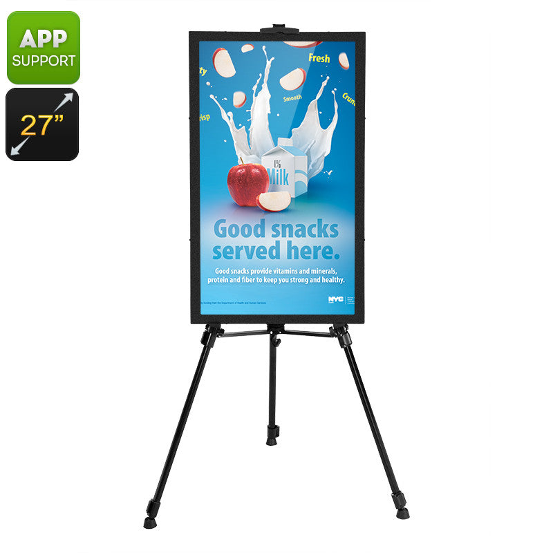 Intelligent 27-Inch Commercial Sign - Android OS, Audio Out, iOS + Android App