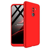 For XIAOMI Pocophone F1 Ultra Slim PC Back Cover Non-slip Shockproof 360 Degree Full Protective Case Red black red