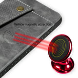 For HUAWEI MATE 20 PRO Double Buckle Non-slip Shockproof Cell Phone Case with Card Slot Bracket gray