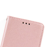 Ultra Slim PU Full Protective Cover Non-slip Shockproof Cell Phone Case with Card Slot for iPhone 5G/5S/5SE Rose gold