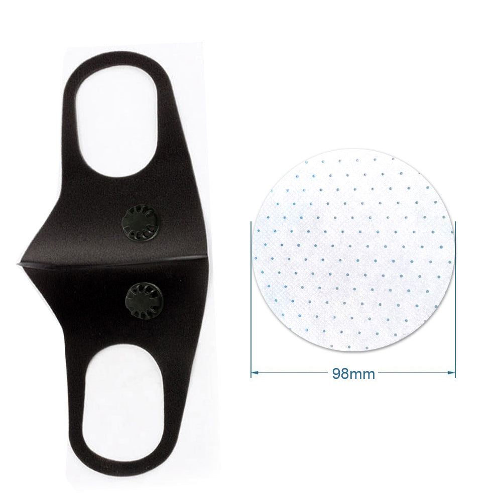 Safety Dust Mask with 2 Filters Breathable Reusable Washable Face Mask Anti for Outdoor Dust Germs Allergies PM2.5 Pollution Double valve mask + round mask cushion