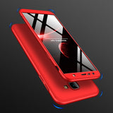 For Samsung J4 Plus/ J4 Prime 3 in 1 360 Degree Non-slip Shockproof Full Protective Case black_Samsung J4 Plus/ J4 Prime