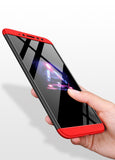 For XIAOMI Redmi S2/Y2 Ultra Slim Back Cover Non-slip Shockproof 360 Degree Full Protective Case Red black red