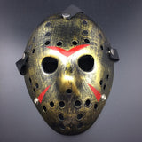 Horror Cosplay Costume Halloween Mask Masquerade Scary Killer Mask Props gold