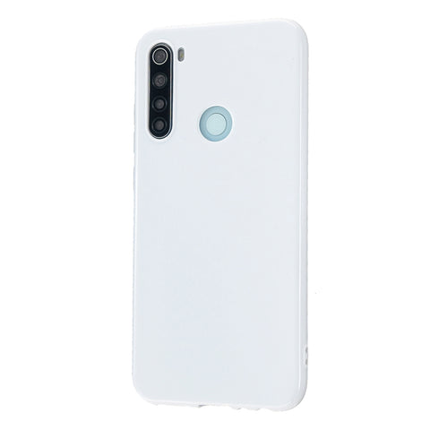 For Redmi Note 8/8 Pro Cellphone Cover Reinforced Soft TPU Phone Case Anti-scratch Full Body Protection Milk white