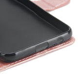 For Samsung J6 plus Flip-type Leather Protective Phone Case with 3 Card Position Buckle Design Phone Cover  Red wine