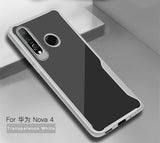 For HUAWEI Y6 PRO 2019 Ultra Slim Translucent Non-slip Shockproof TPU Back Cover Transparent White