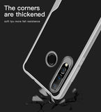 For HUAWEI Y6 PRO 2019 Ultra Slim Translucent Non-slip Shockproof TPU Back Cover Transparent White