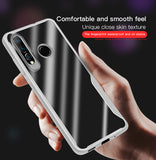 For HUAWEI Y6 PRO 2019 Ultra Slim Translucent Non-slip Shockproof TPU Back Cover Transparent gray