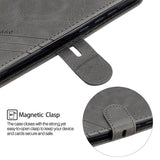 For Redmi 7A Denim Pattern Solid Color Flip Wallet PU Leather Protective Phone Case with Buckle & Bracket black