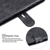 For Redmi 7A Denim Pattern Solid Color Flip Wallet PU Leather Protective Phone Case with Buckle & Bracket black
