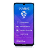 For HUAWEI Y7 2019 Cute Coloured Painted TPU Anti-scratch Non-slip Protective Cover Back Case with Lanyard white