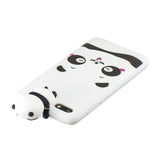 For HUAWEI Y5 2018 3D Cute Coloured Painted Animal TPU Anti-scratch Non-slip Protective Cover Back Case white