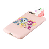 For HUAWEI Y5 2018 3D Cute Coloured Painted Animal TPU Anti-scratch Non-slip Protective Cover Back Case Light pink