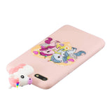 For HUAWEI Y5 2018 3D Cute Coloured Painted Animal TPU Anti-scratch Non-slip Protective Cover Back Case Light pink