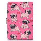 For iPad mini 1/2/3/4/5 Laptop Protective Case Frront Snap Color Painted Smart Stay PU Cover Caring dog