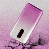 For OPPO F9/F9 Pro/A7X/F11 Pro/A8/A31 Phone Case Gradient Color Glitter Powder Phone Cover with Airbag Bracket purple